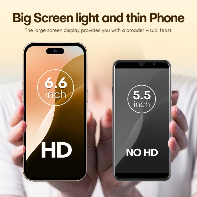 U218 / i16 Pro Max, 1GB+16GB, 6.6 inch Android 8.1 MTK6580A Quad Core, OTG, Network: 3G, Dual SIM, Plug:UK Plug(Desert Gold) - free shipping - PMc TechLife - Order now!