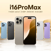 U218 / i16 Pro Max, 1GB+16GB, 6.6 inch Android 8.1 MTK6580A Quad Core, OTG, Network: 3G, Dual SIM, Plug:EU Plug(Black)