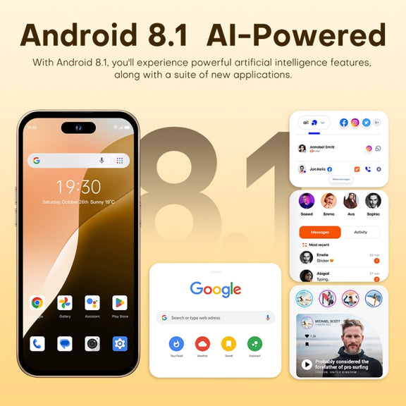 U218 / i16 Pro Max, 1GB+16GB, 6.6 inch Android 8.1 MTK6580A Quad Core, OTG, Network: 3G, Dual SIM, Plug:AU Plug(Purple)