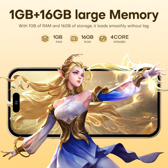 U218 / i16 Pro Max, 1GB+16GB, 6.6 inch Android 8.1 MTK6580A Quad Core, OTG, Network: 3G, Dual SIM, Plug:AU Plug(Purple)