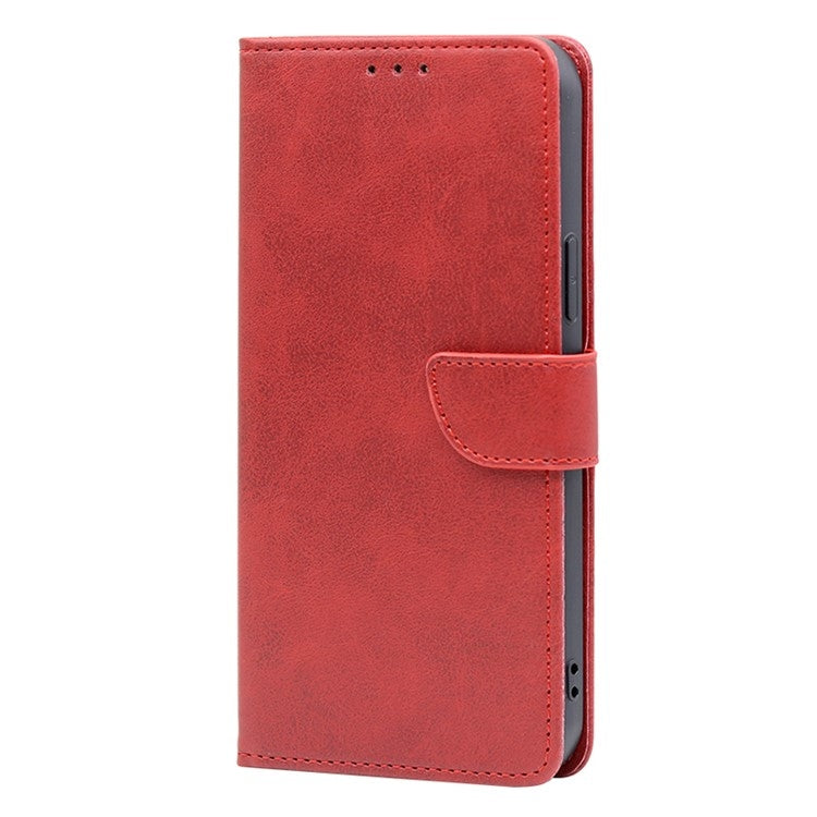For Samsung Galaxy S25 5G Calf Texture Buckle Flip Leather Phone Case(Red) - Galaxy S25 5G Cases by PMC Jewellery | Online Shopping South Africa | PMC Jewellery | Buy Now Pay Later Mobicred