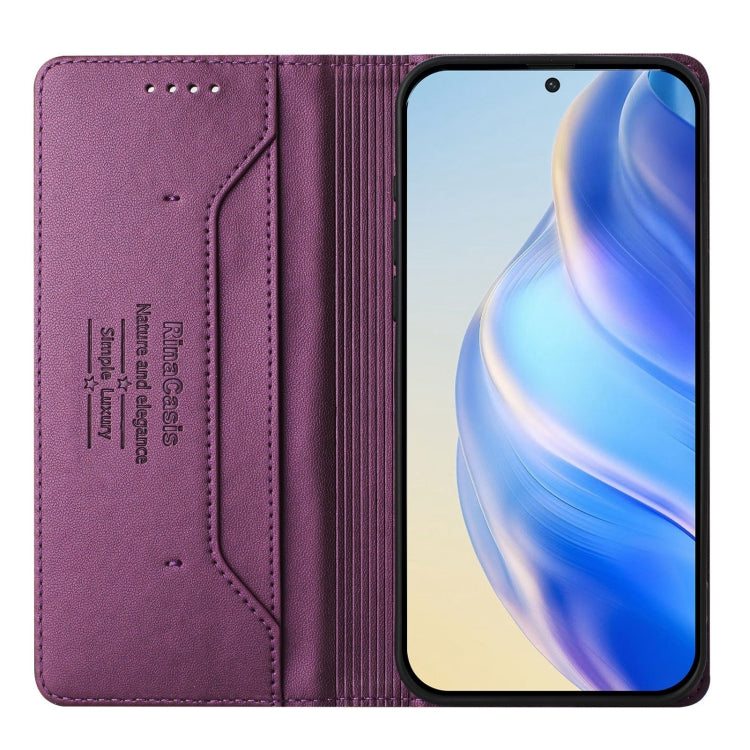 For Ulefone Note 14 RC01 Dual-Folded Magnetic Suction RFID Leather Phone Case(Violet) - Ulefone Cases by PMC TechLife | Online Shopping South Africa | PMC TechLife | Buy Now Pay Later Mobicred