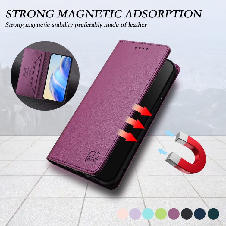 For Ulefone Note 14 RC01 Dual-Folded Magnetic Suction RFID Leather Phone Case(Violet) - Ulefone Cases by PMC TechLife | Online Shopping South Africa | PMC TechLife | Buy Now Pay Later Mobicred
