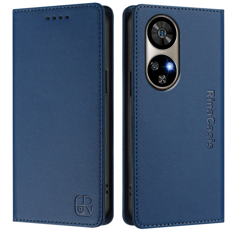 For Ulefone Note 17 Pro RC01 Dual-Folded Magnetic Suction RFID Leather Phone Case(Dark Blue) - Ulefone Cases by PMC TechLife | Online Shopping South Africa | PMC TechLife | Buy Now Pay Later Mobicred