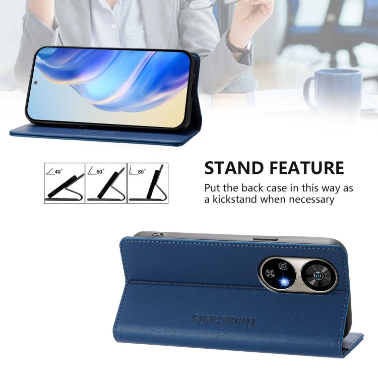 For Ulefone Note 17 Pro RC01 Dual-Folded Magnetic Suction RFID Leather Phone Case(Dark Blue) - Ulefone Cases by PMC TechLife | Online Shopping South Africa | PMC TechLife | Buy Now Pay Later Mobicred