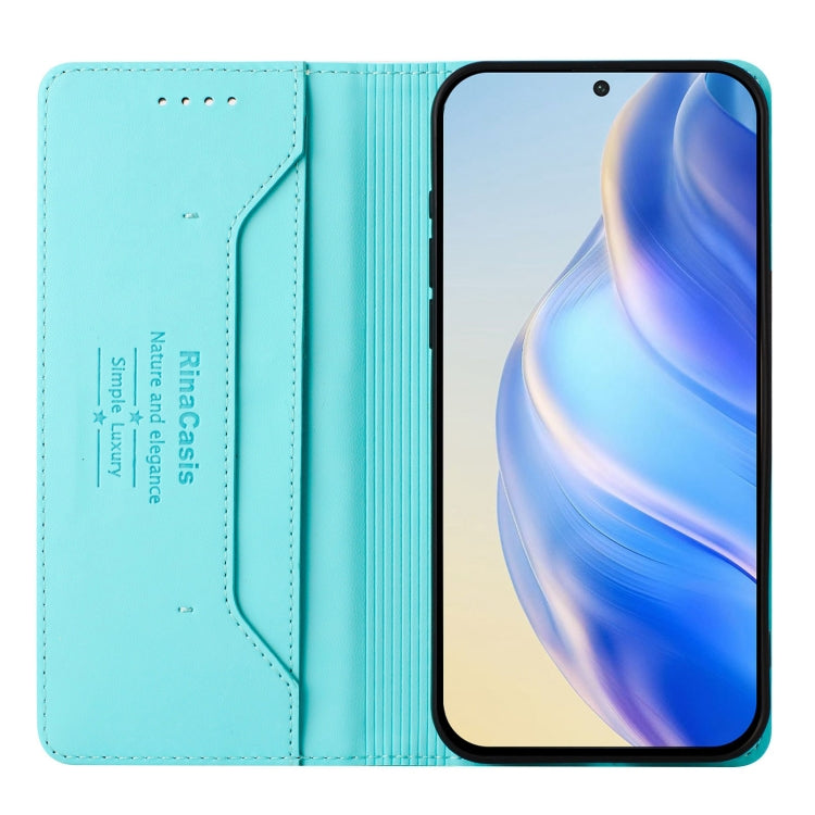 For Ulefone Note 20 Pro RC01 Dual-Folded Magnetic Suction RFID Leather Phone Case(Mint Green) - Ulefone Cases by PMC TechLife | Online Shopping South Africa | PMC TechLife | Buy Now Pay Later Mobicred