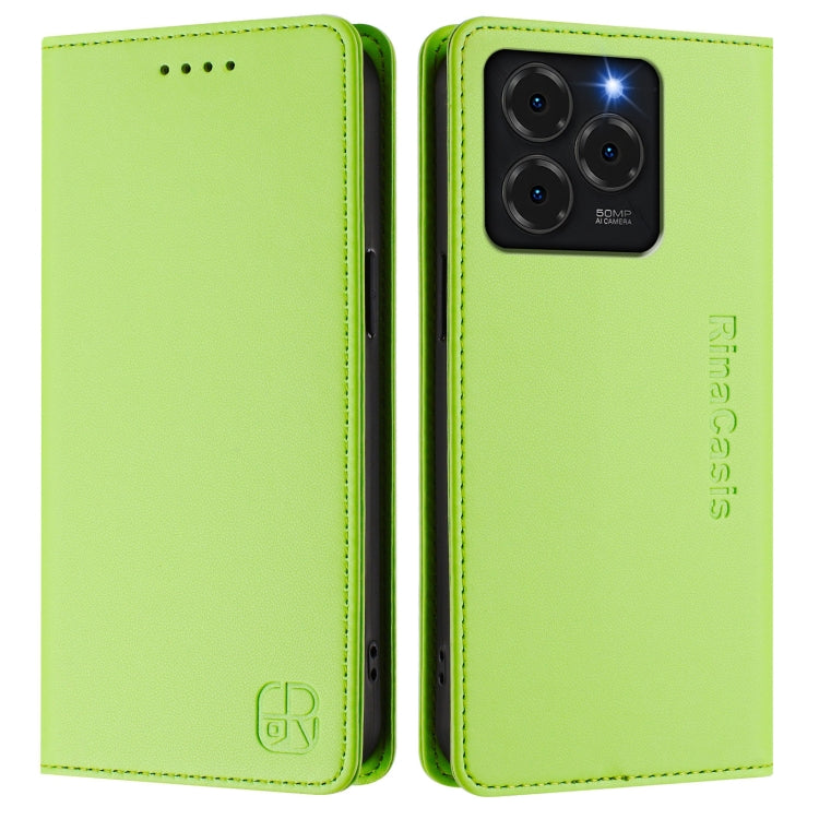 For Ulefone Note 20 Pro RC01 Dual-Folded Magnetic Suction RFID Leather Phone Case(Grass Green) - Ulefone Cases by PMC TechLife | Online Shopping South Africa | PMC TechLife | Buy Now Pay Later Mobicred