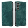 For Samsung Galaxy S25 5G RFID Anti-theft Brush Magnetic Leather Phone Case(Green) - Galaxy S25 5G Cases by PMC TechLife | Online Shopping South Africa | PMC TechLife | Buy Now Pay Later Mobicred