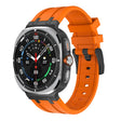 For Samsung Galaxy Watch Ultra 47mm AP Series Liquid Silicone Watch Band(Black Orange) - Watch Bands by PMc TechLife | Online Shopping South Africa | PMc TechLife | Buy Now Pay Later Mobicred