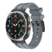 For Samsung Galaxy Watch Ultra 47mm AP Series Liquid Silicone Watch Band(Black Grey)