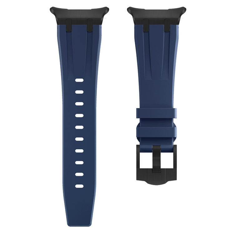 For Samsung Galaxy Watch Ultra 47mm AP Series Liquid Silicone Watch Band(Black Blue)