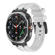 For Samsung Galaxy Watch Ultra 47mm / Ultra 2025 AP Series Liquid Silicone Watch Band(Black White)
