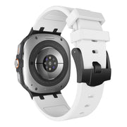 For Samsung Galaxy Watch Ultra 47mm / Ultra 2025 AP Series Liquid Silicone Watch Band(Black White)