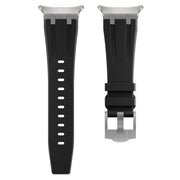 For Samsung Galaxy Watch Ultra 47mm AP Series Liquid Silicone Watch Band(Silver Black)