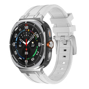 For Samsung Galaxy Watch Ultra 47mm AP Series Liquid Silicone Watch Band(Silver White)