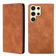 For Samsung Galaxy S25 Ultra 5G Skin Feel Magnetic Leather Phone Case(Light Brown) - Galaxy S25 Ultra 5G Cases by PMC Jewellery | Online Shopping South Africa | PMC Jewellery | Buy Now Pay Later Mobicred