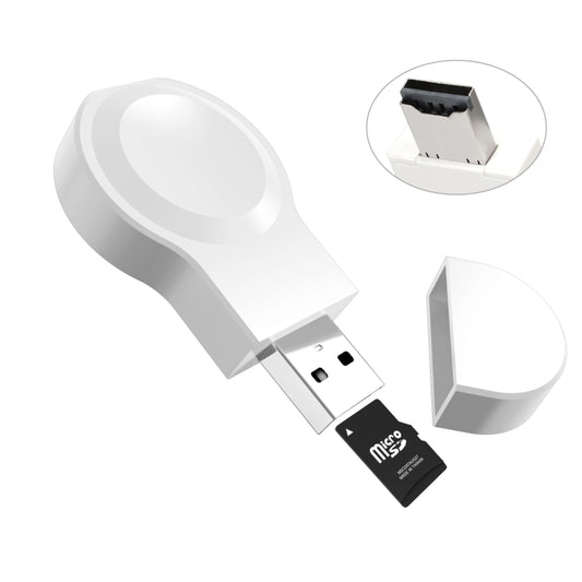 For Apple Watch Series A15 Portable Wireless Charger, Support Card Reader(White) - Charger / Holder by PMC Jewellery | Online Shopping South Africa | PMC Jewellery | Buy Now Pay Later Mobicred