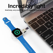 For Apple Watch Series A15 Portable Wireless Charger, Support Card Reader(White)