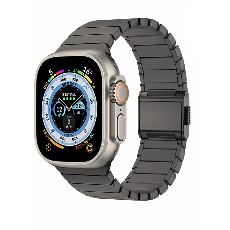 For Apple Watch 46mm / 49mm / 45mm / 44mm Bamboo Norman Buckle Stainless Steel Watch Band(Slate) - free shipping - PMC TechLife - Order now!