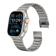 For Apple Watch 46mm / 49mm / 45mm / 44mm Bamboo Norman Buckle Stainless Steel Watch Band(Natural)