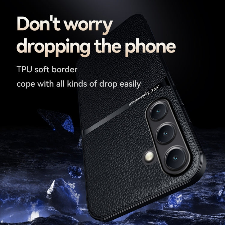 For Samsung Galaxy S25+ 5G Litchi Leather Magnetic Full Coverage Shockproof Phone Case(Yellow)