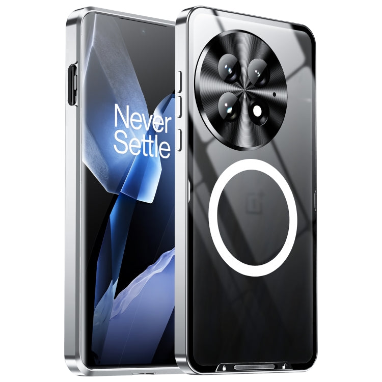 For OnePlus 13 MagSafe Magnetic Frosted Metal Phone Case(Silver) - OnePlus Cases by PMC TechLife | Online Shopping South Africa | PMC TechLife | Buy Now Pay Later Mobicred