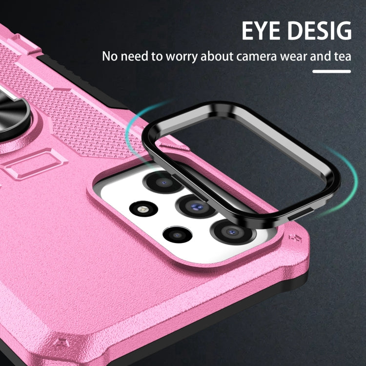 For Samsung Galaxy S25+ 5G Ring Holder Armor Hybrid Phone Case(Pink) - Galaxy S25+ 5G Cases by PMC Jewellery | Online Shopping South Africa | PMC Jewellery | Buy Now Pay Later Mobicred