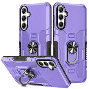For Samsung Galaxy S25+ 5G Ring Holder Armor Hybrid Phone Case(Purple)
