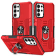 For Samsung Galaxy S25 Ultra 5G Ring Holder Armor Hybrid Phone Case(Red) - Galaxy S25 Ultra 5G Cases by PMC Jewellery | Online Shopping South Africa | PMC Jewellery | Buy Now Pay Later Mobicred