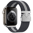 For Apple Watch 46mm / 49mm / 45mm / 44mm Parachute Buckle Braided Nylon Watch Band(Grey White) - free shipping - PMc TechLife - Order now!