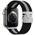 For Apple Watch 46mm / 49mm / 45mm / 44mm Parachute Buckle Braided Nylon Watch Band(Black White) - free shipping - PMc TechLife - Order now!