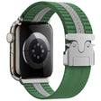 For Apple Watch 42mm / 41mm / 40mm / 38mm Parachute Buckle Braided Nylon Watch Band(Green White) - free shipping - PMc TechLife - Order now!