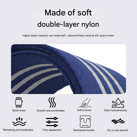 For Apple Watch 42mm / 41mm / 40mm / 38mm Parachute Buckle Braided Nylon Watch Band(Blue White)