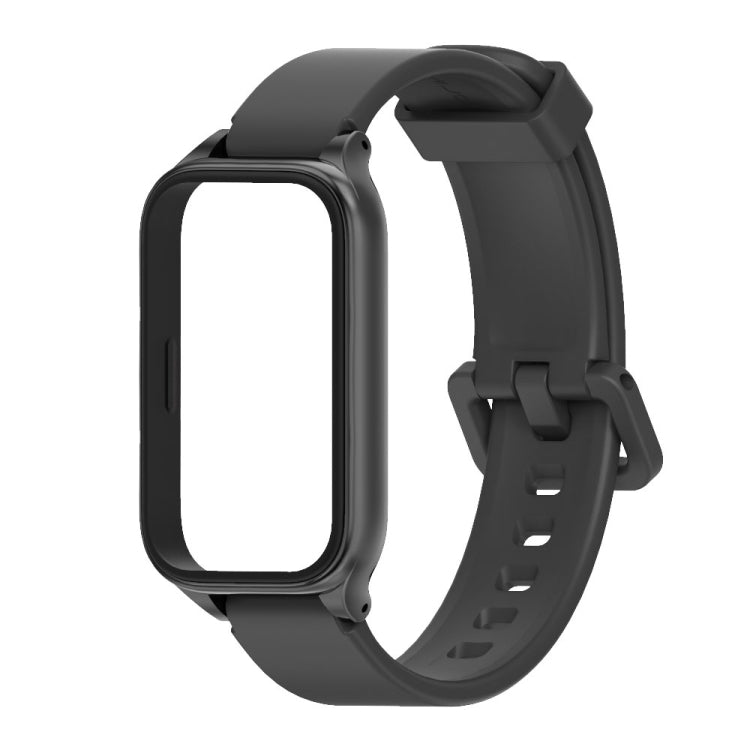 For Xiaomi Smart Band 9 Active / Redmi Band 3 Mijobs Metal Shell Silicone Watch Band(Black) - free shipping - PMc TechLife - Order now!