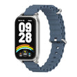 For Xiaomi Smart Band 9 Active / Redmi Band 3 Mijobs Metal Shell Marine Silicone Watch Band(Dark Blue Silver) - free shipping - PMc TechLife - Order now!