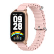 For Xiaomi Smart Band 9 Active / Redmi Band 3 Mijobs Metal Shell Marine Silicone Watch Band(Pink Rose Gold) - free shipping - PMc TechLife - Order now!