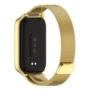 For Xiaomi Smart Band 9 Active / Redmi Band 3 Mijobs Metal Shell Milan Magnetic Watch Band(Gold)