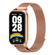 For Xiaomi Smart Band 9 Active / Redmi Band 3 Mijobs Metal Shell Milan Magnetic Watch Band(Rose Gold) - Watch Bands by MIJOBS | Online Shopping South Africa | PMc TechLife | Buy Now Pay Later Mobicred