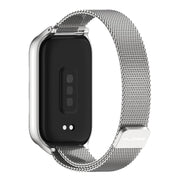 For Xiaomi Smart Band 9 Active / Redmi Band 3 Mijobs Metal Shell Milan Magnetic Watch Band(Silver)