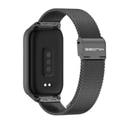 For Xiaomi Smart Band 9 Active / Redmi Band 3 Mijobs Metal Shell Milan Buckle Watch Band(Black)