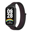 For Xiaomi Smart Band 9 Active / Redmi Band 3 Mijobs Metal Shell Nylon Loop Watch Band(Black Red) - Watch Bands by MIJOBS | Online Shopping South Africa | PMc TechLife | Buy Now Pay Later Mobicred