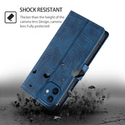 For Samsung Galaxy S25+ 5G Skin Feel Crocodile Magnetic Clasp Leather Phone Case(Blue)