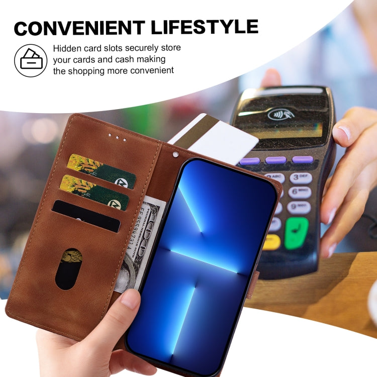 For Samsung Galaxy S25 5G Lace Floral Embossed Magnetic Buckle PU Phone Case With Wrist Strap(Brown) - Galaxy S25 5G Cases by PMC Jewellery | Online Shopping South Africa | PMC Jewellery | Buy Now Pay Later Mobicred