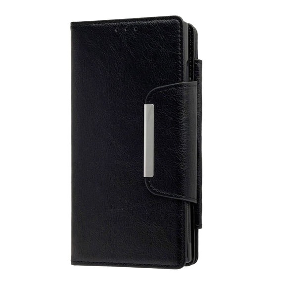 For Samsung Galaxy S25+ 5G Multifunctional 7-Card Wallet Leather Phone Case(Black)