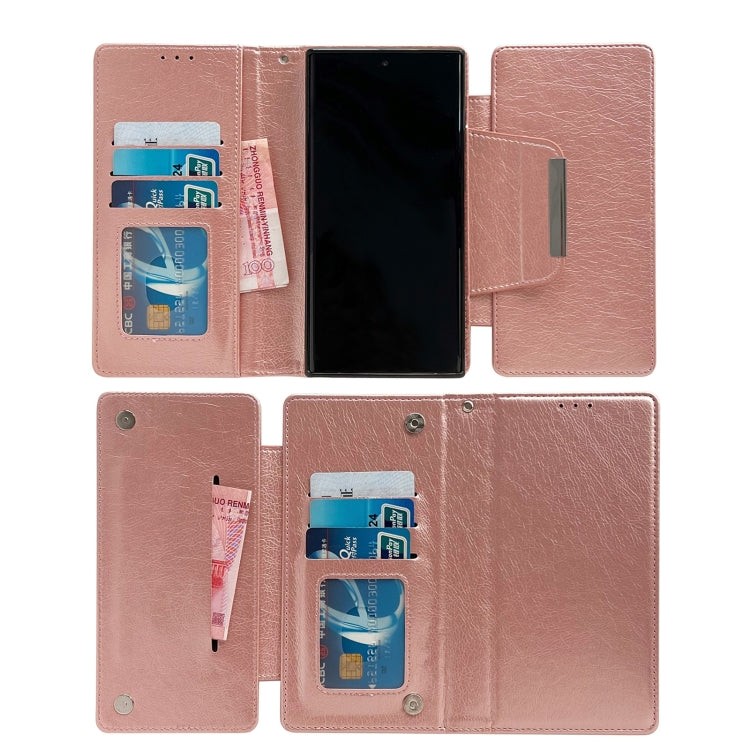 For Samsung Galaxy S25+ 5G Multifunctional 7-Card Wallet Leather Phone Case(Rose Gold) - Galaxy S25+ 5G Cases by PMC Jewellery | Online Shopping South Africa | PMC Jewellery | Buy Now Pay Later Mobicred