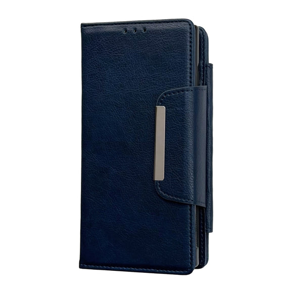 For Samsung Galaxy S25+ 5G Multifunctional 7-Card Wallet Leather Phone Case(Royal Blue)