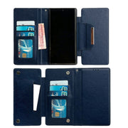 For Samsung Galaxy S25 5G Multifunctional 7-Card Wallet Leather Phone Case(Royal Blue)