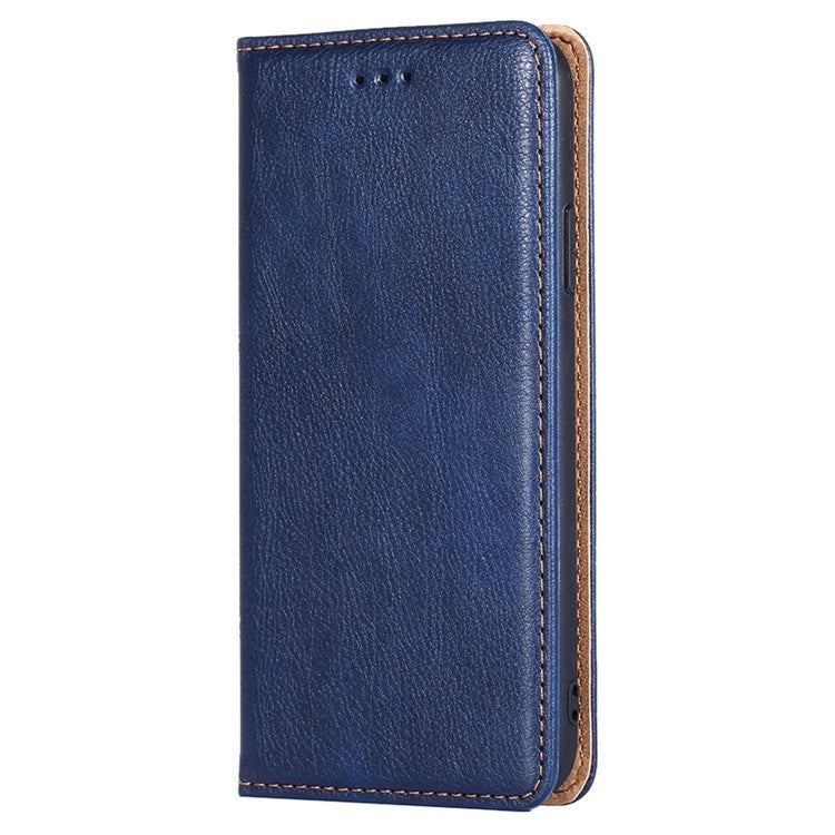 For Samsung Galaxy S25 5G Gloss Oil Solid Color Magnetic Leather Phone Case(Blue)