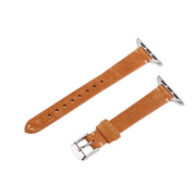 For Apple Watch 42mm / 41mm / 40mm / 38mm Matte Genuine Leather Watch Band(Brown)