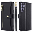 For Samsung Galaxy S25+ 5G Sheep Texture Cross-body Zipper Wallet Leather Phone Case(Black) - free shipping - PMC TechLife - Order now!